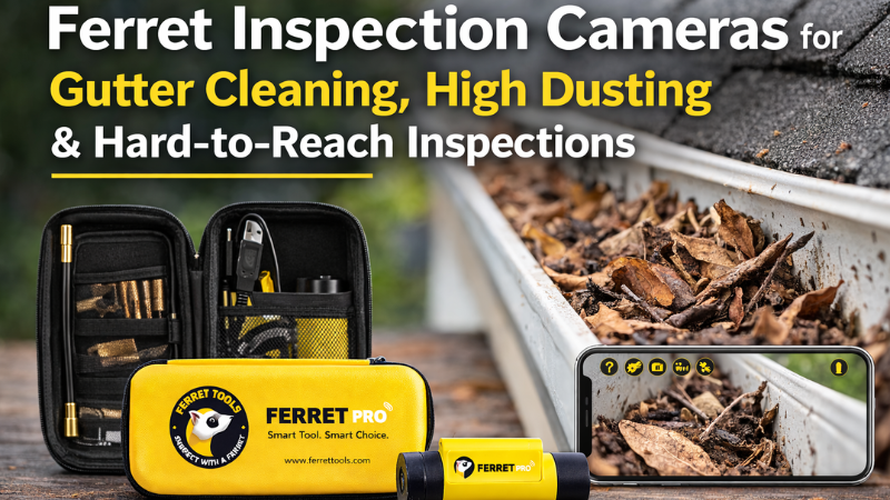 Ferret Inspection Cameras for Gutter Cleaning, High Dusting & Hard-to-Reach Inspections