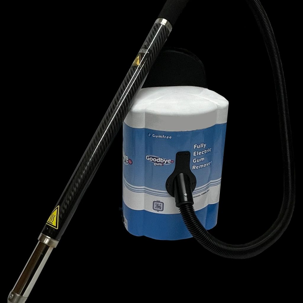 Electric gum removal tool with a flexible hose attachment.