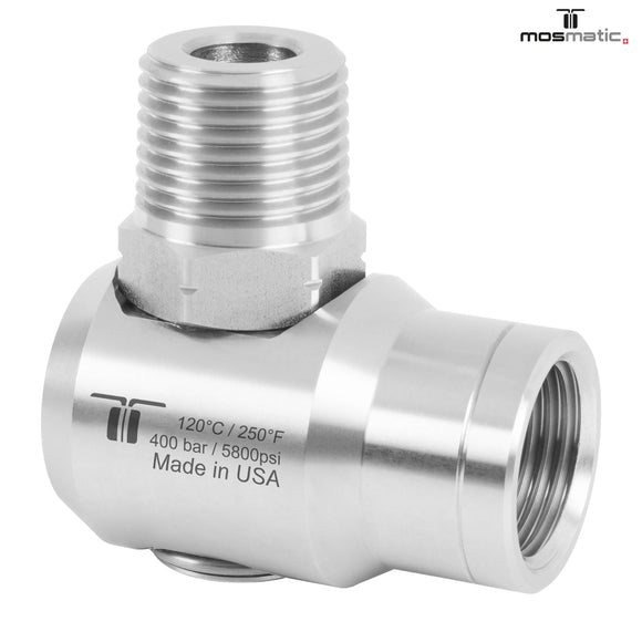 Mosmatic Rotary Union - WDEI - 90º Stainless Steel - 3/8
