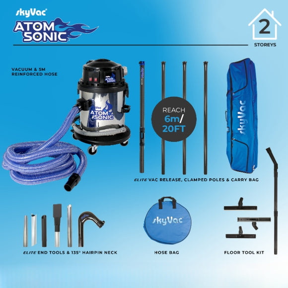 SkyVac Sonic Atom 4 Pole Package | Gutter Cleaning System | Feature Image