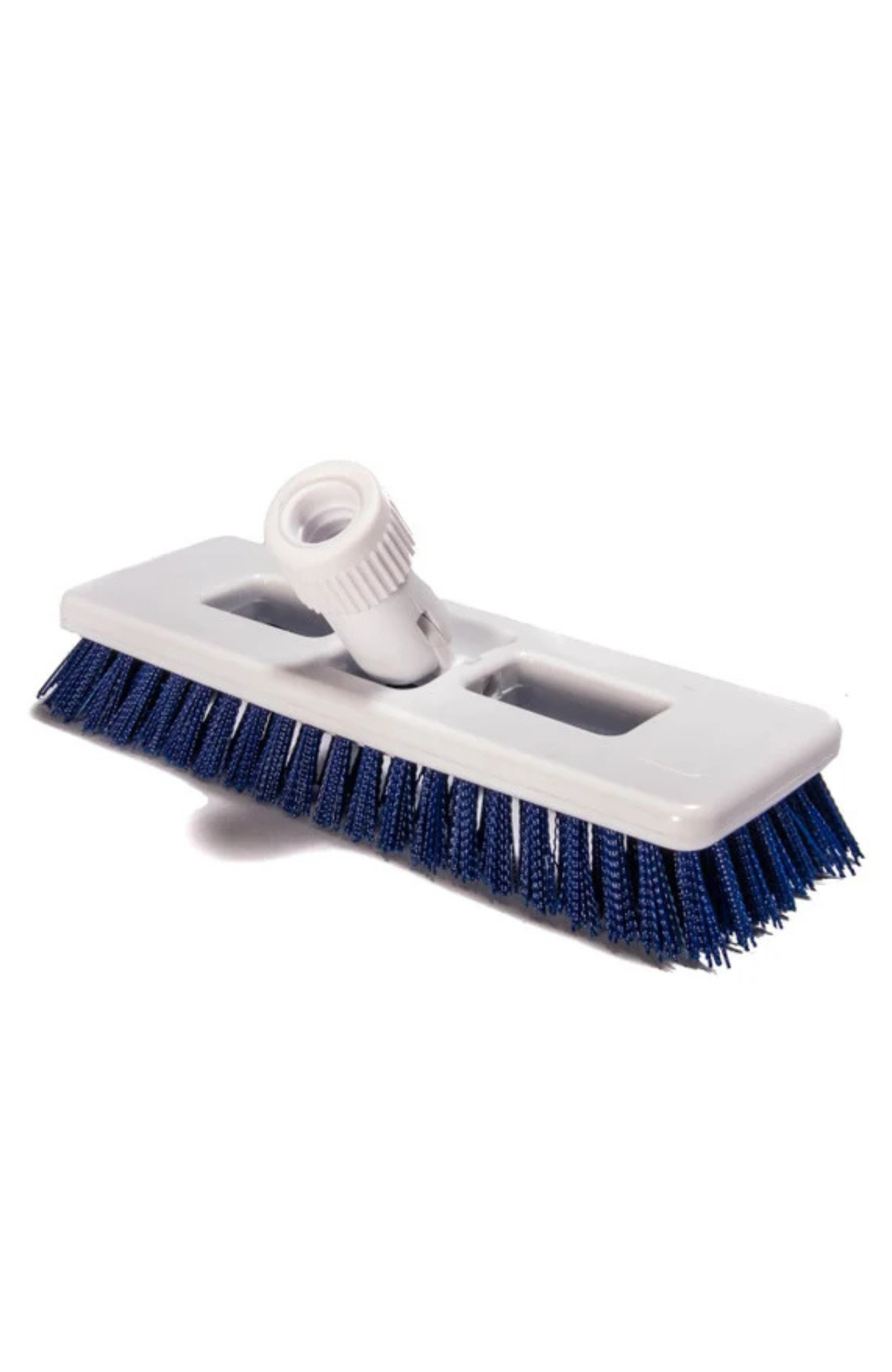 Braun Brush 1532 tile and grout brush with 3.5" x 9.5" blue swivel head and stiff bristles, designed for heavy-duty scrubbing of tile floors and walls.