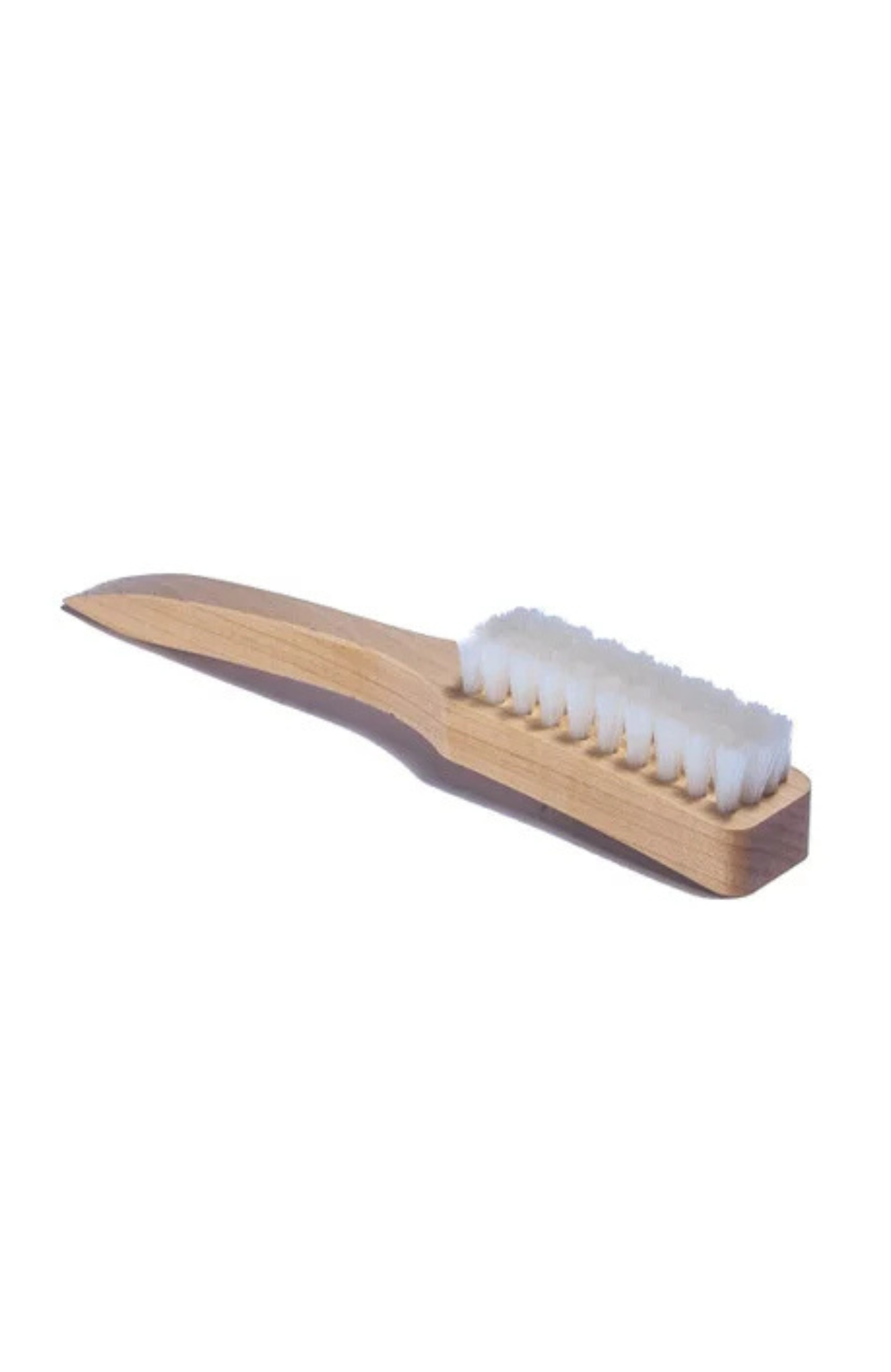 Braun Brush 8180 spotting brush with soft white nylon bristles, 1"x2.5" face, and 5x10 row fill, designed for gentle spot cleaning on delicate carpets.