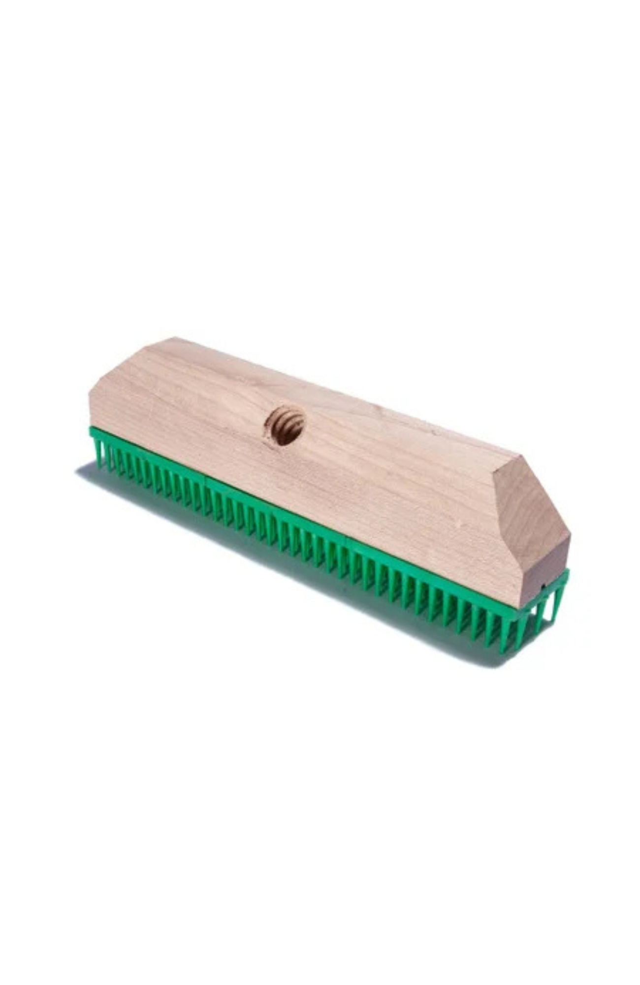 Braun Brush R11 home style carpet comb with 9" x 1.5" block, designed for raising carpet pile between cleanings. Fits standard threaded handles.
