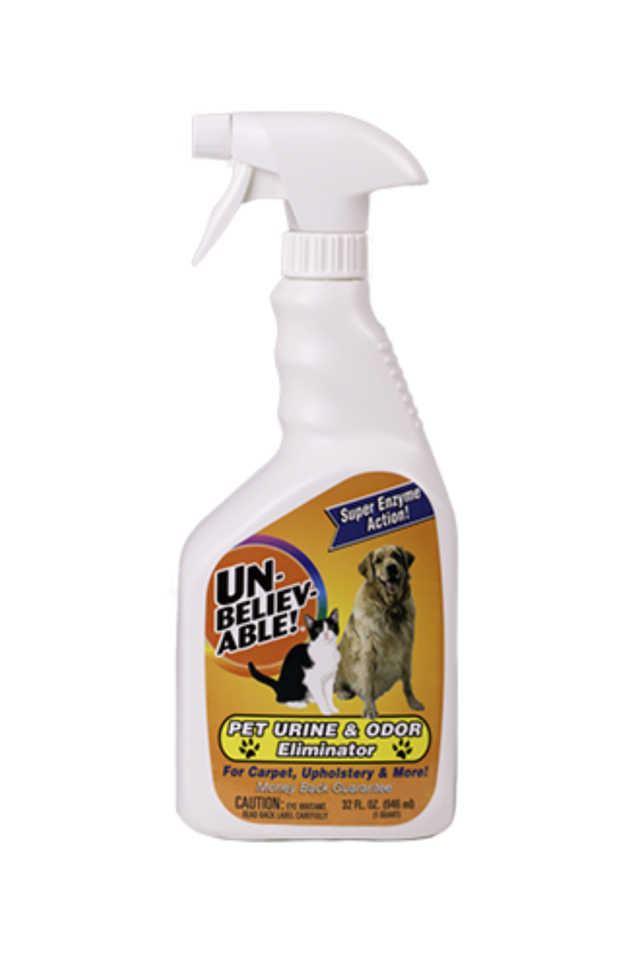 CORE UPUO UNBELIEVABLE!® Pet Urine & Odor Eliminator spray bottle – enzyme-active cleaner for carpets, upholstery, and pet bedding.