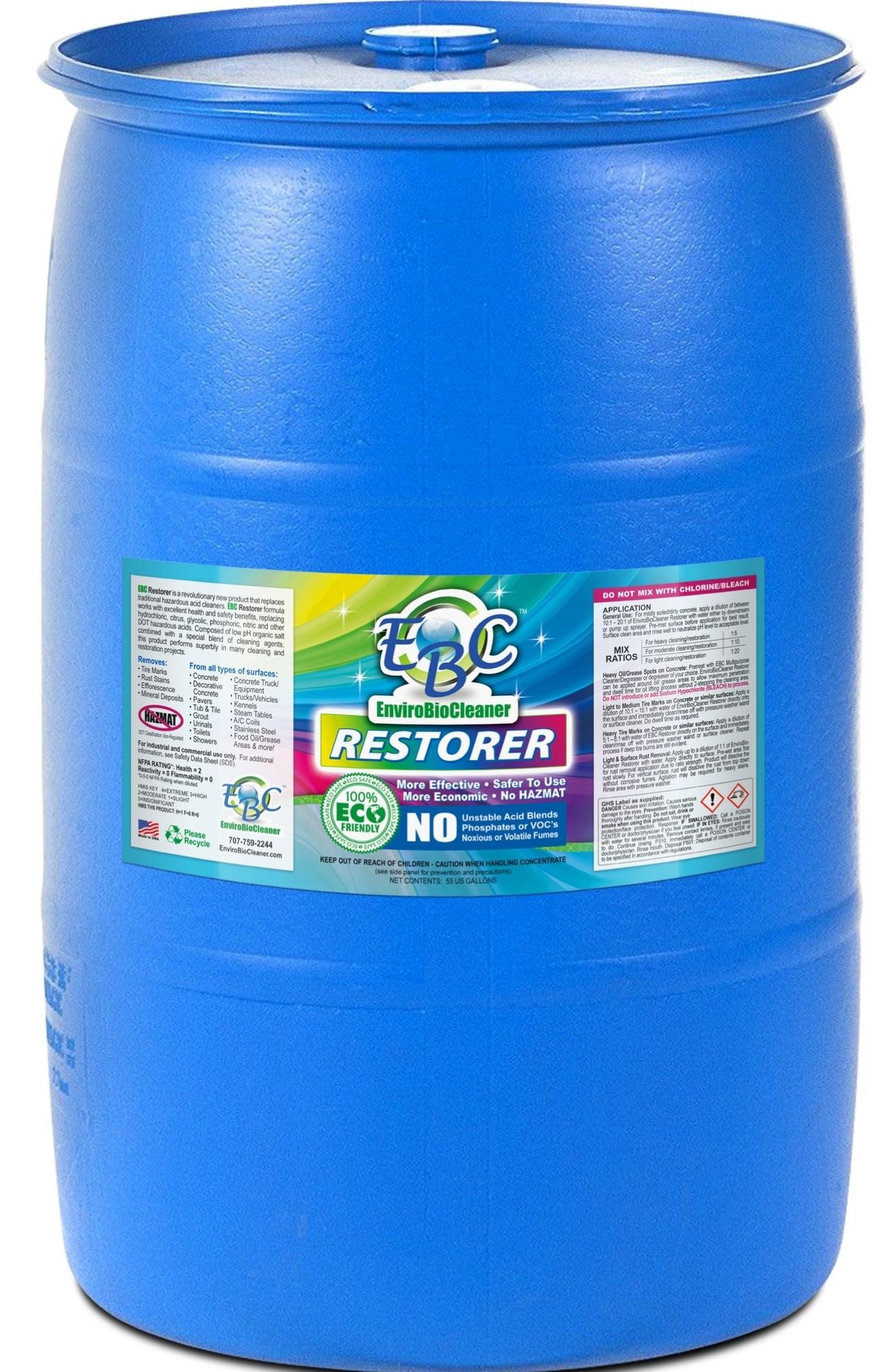 EBC Restorer Restoration Cleaner 55 Gallon Drum