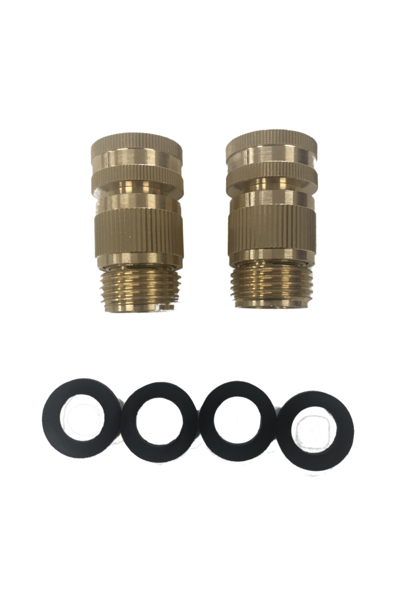 Hose Quick Connects - Male to Female Threaded Water Hose - Set of 2 Brass