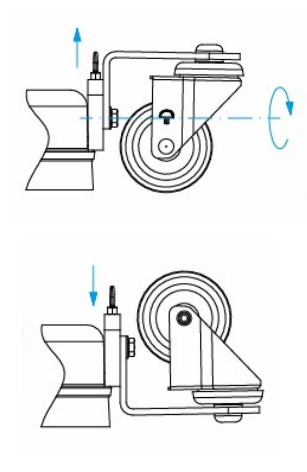 Hurricane Flip Caster Wheel