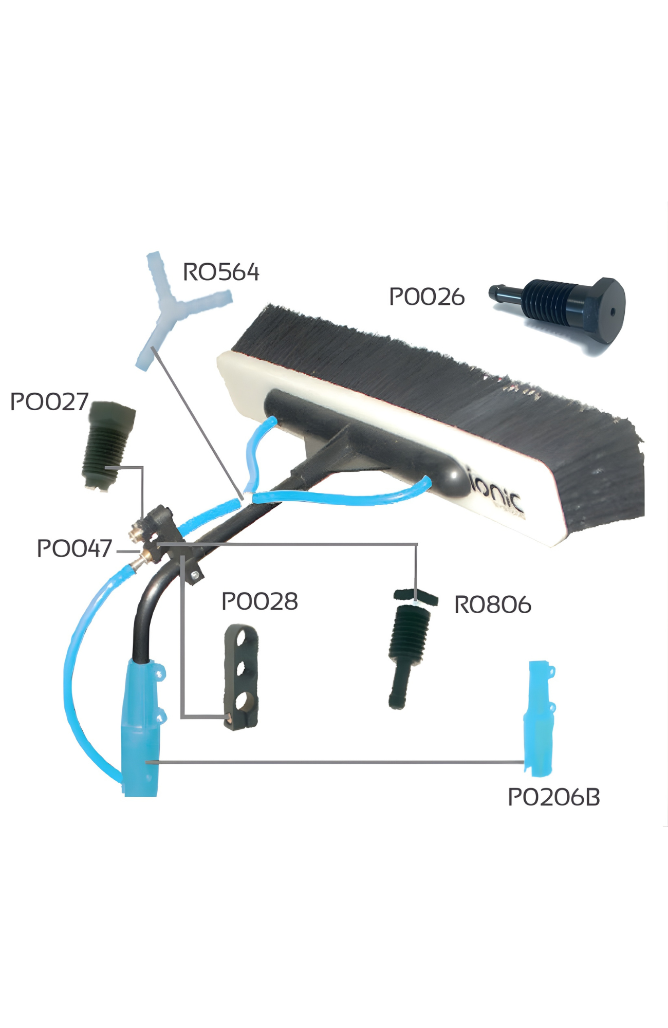 Ionic Systems Fan Spray Nozzle [Includes Push Fit Insert] P0027