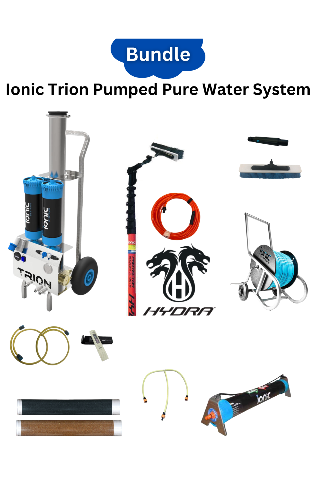 Ionic Trion Electric Pumped Pure Water Fed Cart Most Popular Bundle