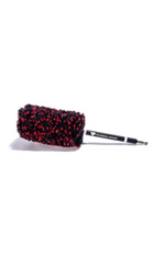 Power Woolie PWRK12X polishing tool with red control grip handle, Teflon bearings, and fully encased 1/4" hex shaft, designed for high-speed detailing with electric, air, or cordless tools.