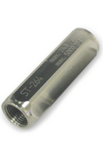 Suttner ST-264 BSP stainless steel check valve 1/4" FBSP x 1/4" FBSP 5800 PSI with Viton O-rings