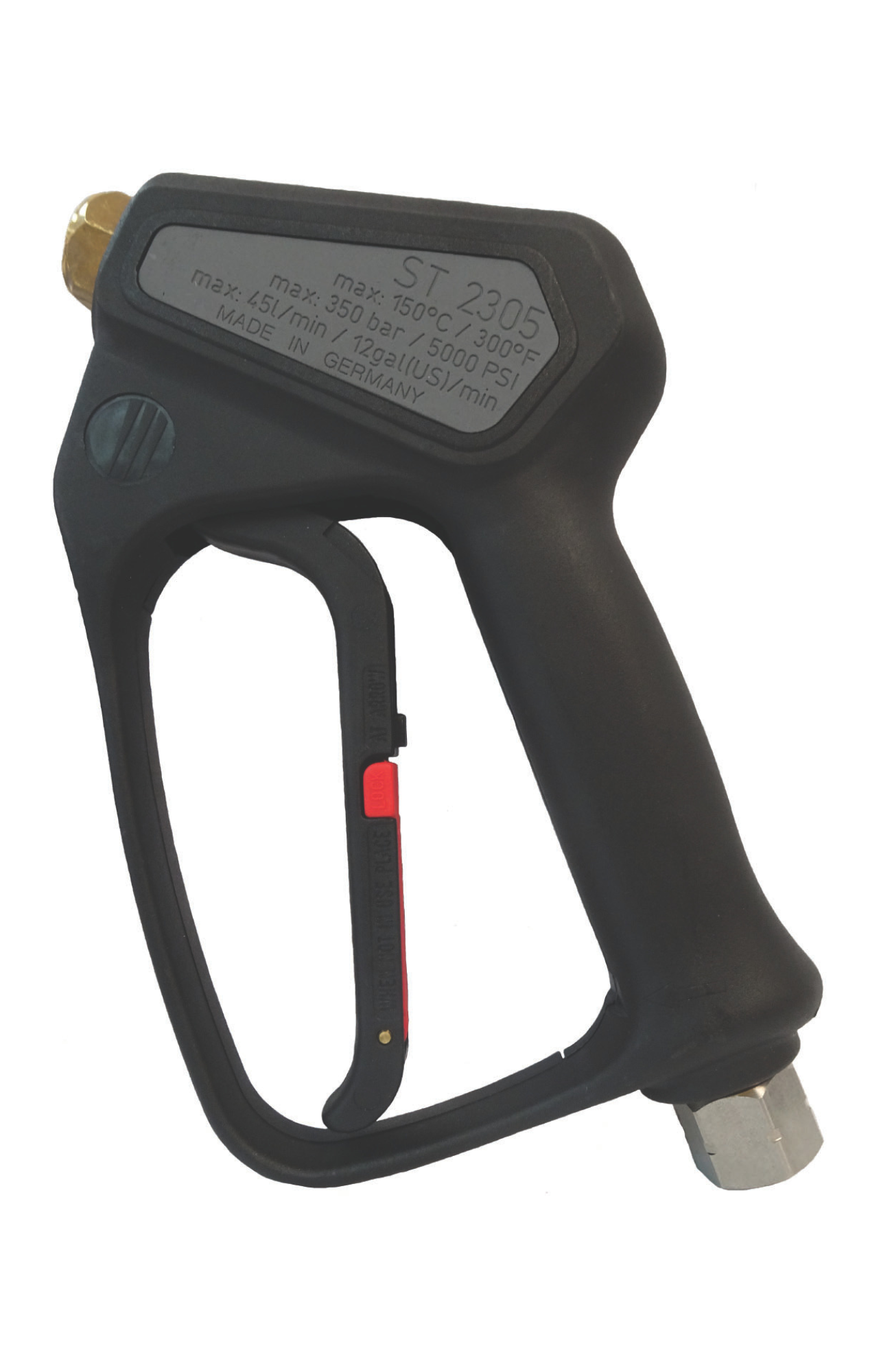 Suttner ST-2305 spray gun black 3/8" FPT swivel x 1/4" FPT 5000 PSI ergonomic pressure washer gun