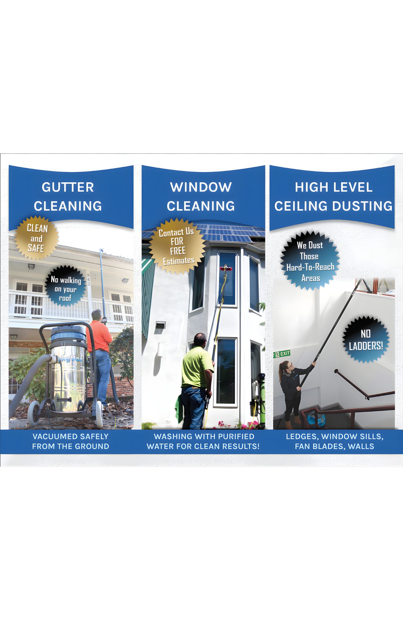 SkyVac®️ Gutter, Window, High Ceiling Tri-Fold Brochure