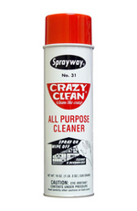 Sprayway SW031 Crazy Clean All Purpose Cleaner 19 oz aerosol can with clinging foam formula, designed for auto, industrial, and household cleaning.