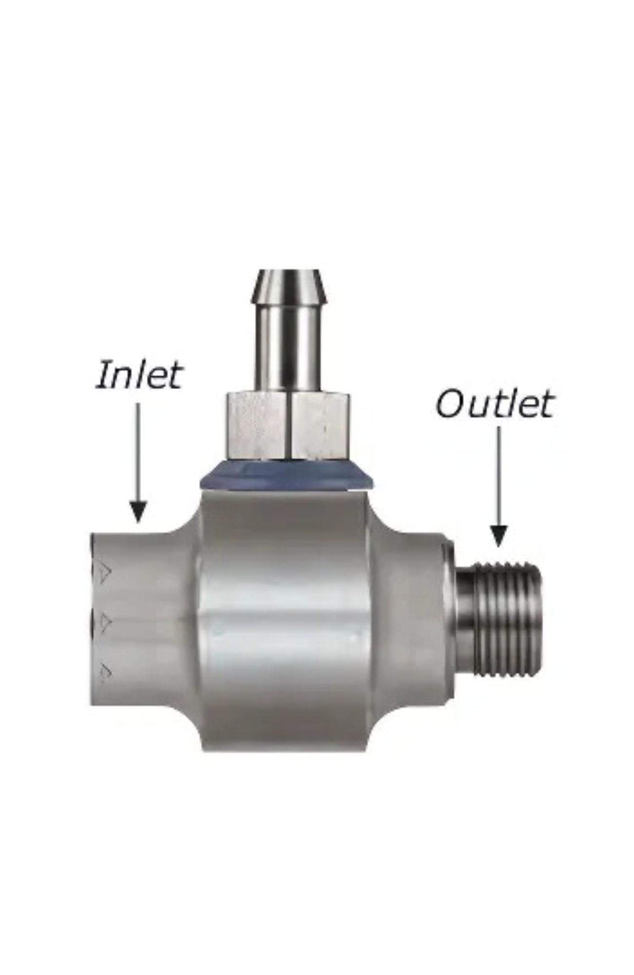 Suttner Chemical Injector Size 4 – 200160505, stainless steel, 3/8" F to 3/8" M, 1000–5000 PSI, with metering nozzles