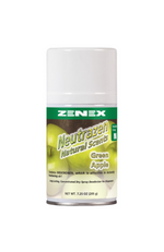 Zenex 491855 Neutrazen Green Apple Metered Air Freshener can, dry spray odor neutralizer with ORDENONE®, crisp apple fragrance, VOC compliant, long-lasting freshness.