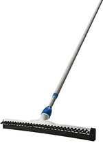 Ettore Wipe'N Dry Black Moss Rubber Floor Squeegees with Brush 18"