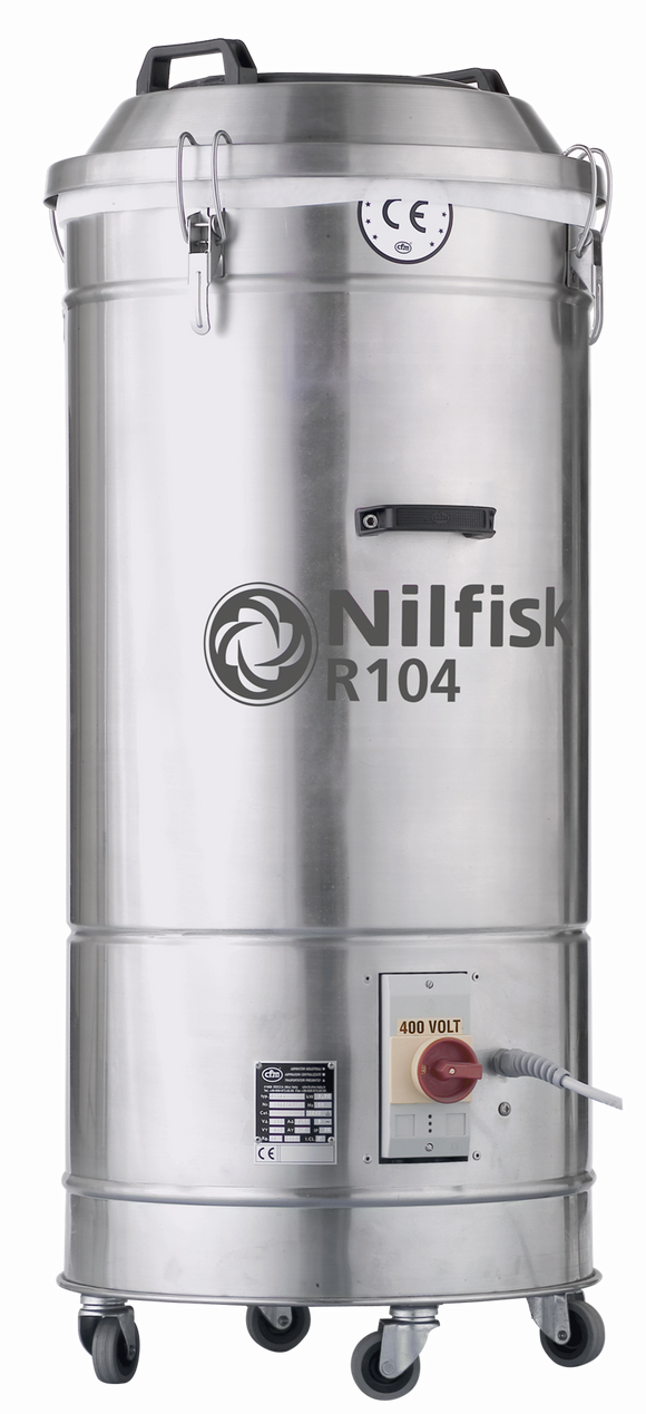 Nilfisk R104V - Industrial Vacuum Cleaner - 240V 60HZ 30 GAL Vacuum - 4-R104N2V
