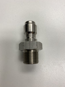 Mosmatic Quick Connect Plug 1/4" NPTM D12 Stainless Steel 70.026