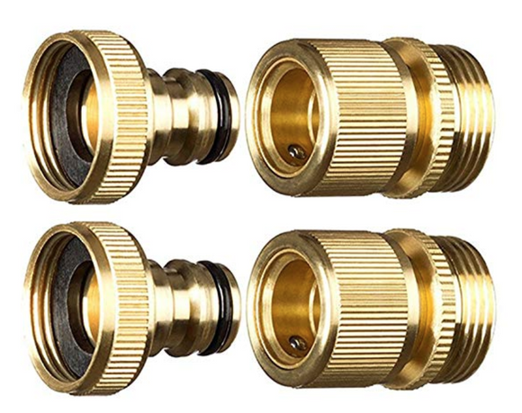 Hose Quick Connects - Set of 2 Brass