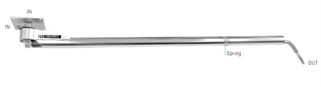 Mosmatic Ceiling Boom Inline DKF with Flex arm 9ft 66.579