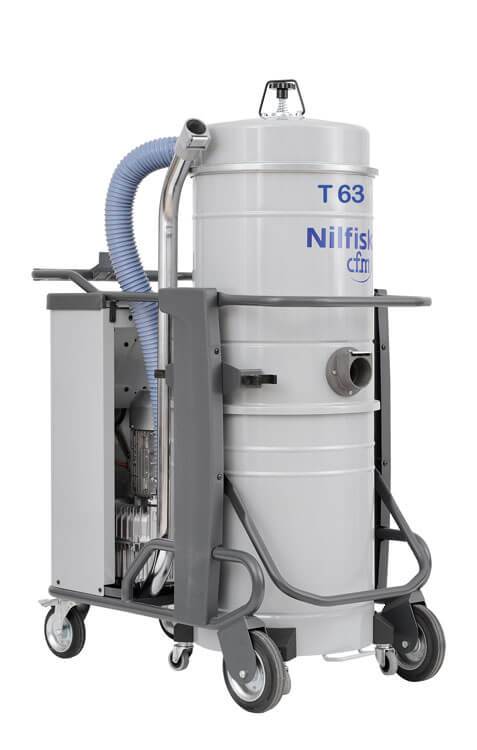 Nilfisk T63Plus- Industrial Vacuum Cleaner - Cart HEPA Vacuum - 3-T63PlusN4ACX